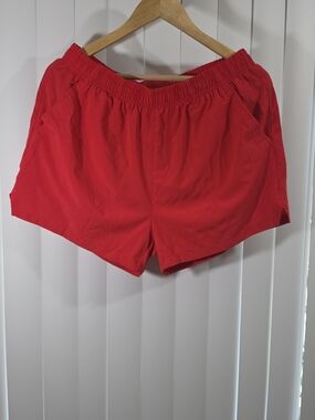 MIER Women’s Athletic Red Elastic-Waist Shorts